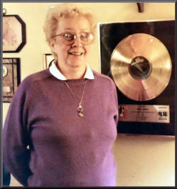 Ma Nugent and gold record, photo by Eric Kinkel